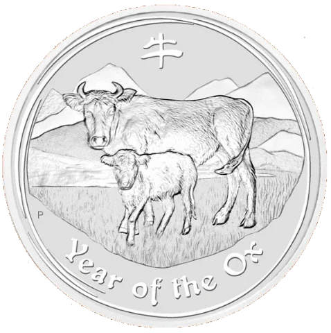 Lunární série II. - stříbrná mince 30 AUD Year of the Ox (Rok buvola) 1 kg 2009