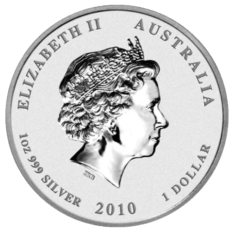 Lunární série II. - stříbrná mince 1 AUD Year of the Tiger (Rok tygra) 1 Oz 2010