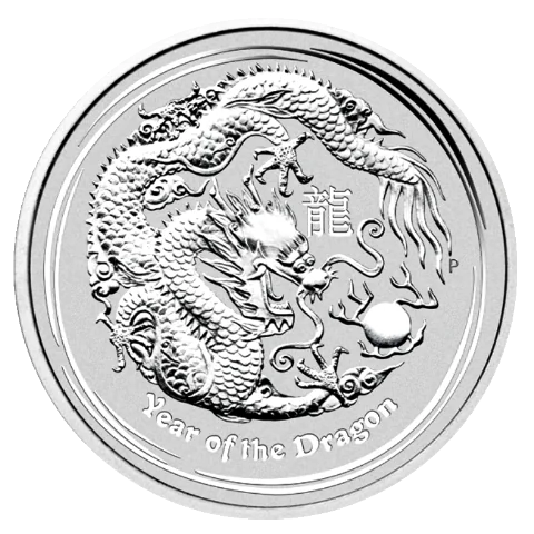 Lunární série II. - stříbrná mince 1 AUD Year of the Dragon (Rok draka) 1 Oz 2012