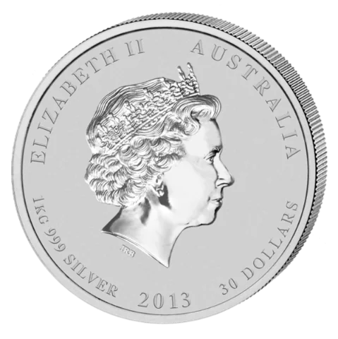Lunární série II. - stříbrná mince 30 AUD Year of the Snake (Rok hada) 1 kg 2013