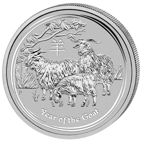 Lunární série II. - stříbrná mince 1 AUD Year of the Goat (Rok kozy) 1 Oz 2015
