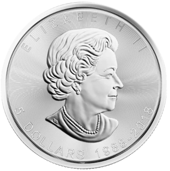 Stříbrná mince 1 Oz  Maple Leaf 2018 30th Anniversary (30. výročí 1988-2018)