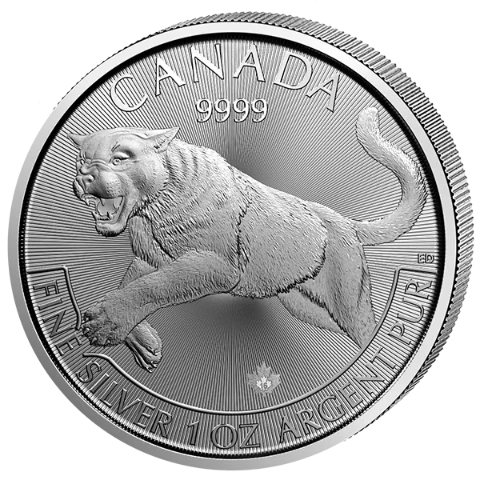 Stříbrná mince 1 Oz Cougar (Puma) 2016 (Predator série) - (1.)
