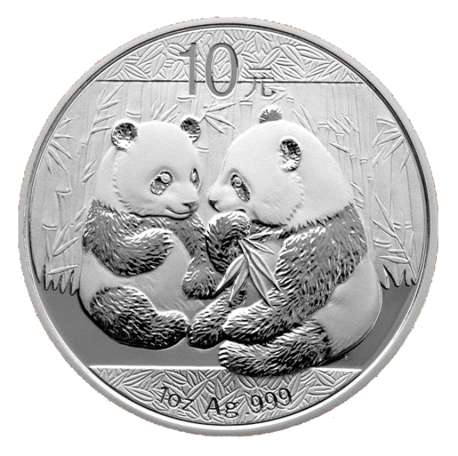 Stříbrná mince 10 Yuan China Panda 1 Oz 2009
