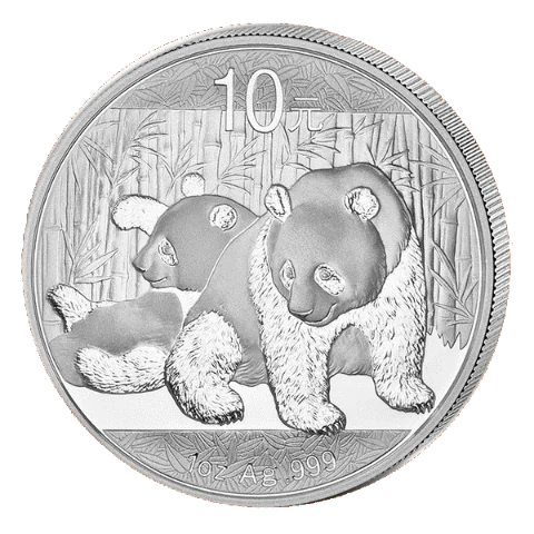Stříbrná mince 10 Yuan China Panda 1 Oz 2010