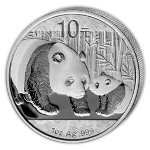 Stříbrná mince 10 Yuan China Panda 1 Oz 2011
