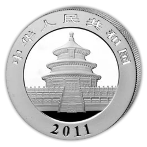 Stříbrná mince 10 Yuan China Panda 1 Oz 2011