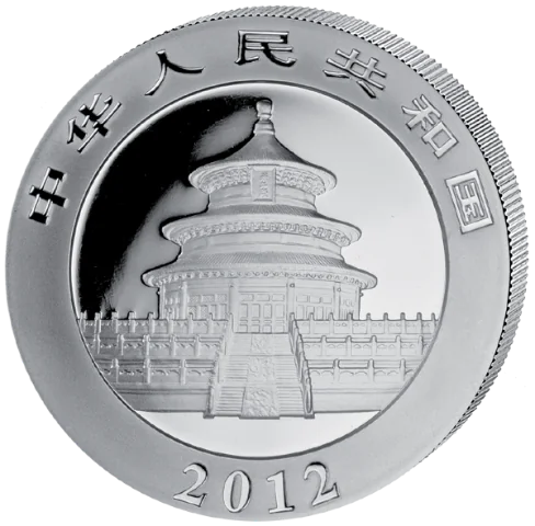 Stříbrná mince 10 Yuan China Panda 1 Oz 2012