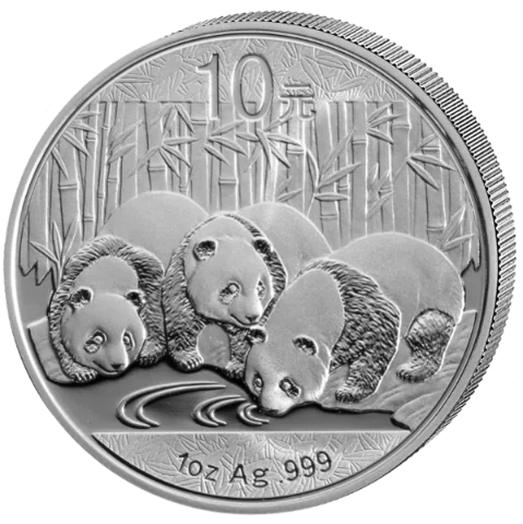 Stříbrná mince 10 Yuan China Panda 1 Oz 2013