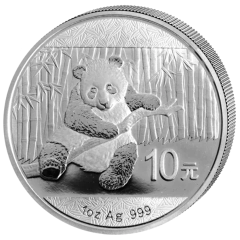 Stříbrná mince 10 Yuan China Panda 1 Oz 2014