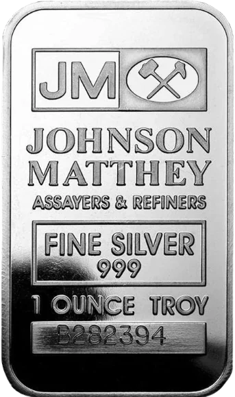 Investiční stříbro - stříbrný slitek 1 Oz Johnson Mattey