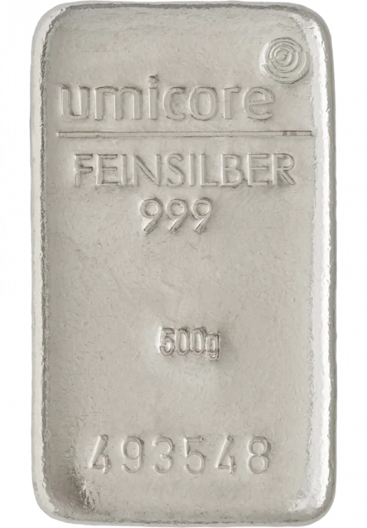 Investiční stříbro - stříbrný slitek 500g Umicore