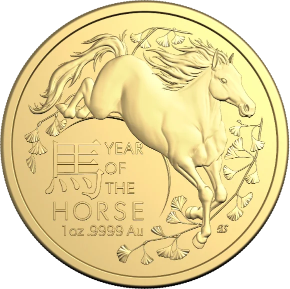 Zlatá mince Lunární série Year of the Horse (Rok koně) 1 Oz 2026 (Lunar RAM)