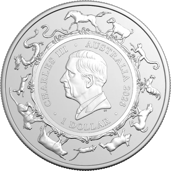 Stříbrná mince Lunární série Year of the Horse (Rok koně) 1 Oz 2026 (Lunar RAM)