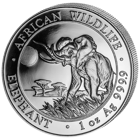 Stříbrná mince 100 Shillings Elephant (Slon africký) 1 Oz 2016 (African Wildlife Series)
