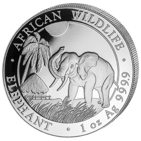 Stříbrná mince 100 Shillings Elephant (Slon africký) 1 Oz 2017 (African Wildlife Series)