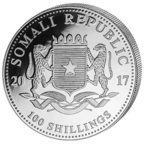 Stříbrná mince 100 Shillings Elephant (Slon africký) 1 Oz 2017 (African Wildlife Series)